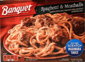 Banquet spaghetti & meatballs and marinara sauce 10 ounce