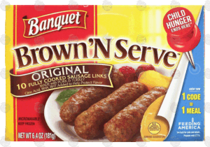Banquet Brown 'N Serve fully cooked original sausage links, 10 count 6.4 ounce