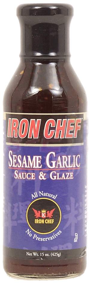 Iron Chef sesame garlic sauce & glaze, all natural 15 ounce