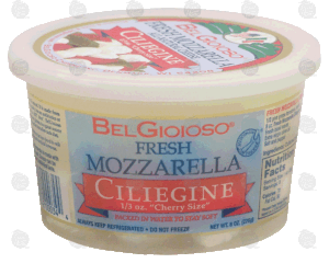 BelGioioso fresh mozzarella all-natural cheese, ciliegine, 1/3 oz cherry size 8 ounce