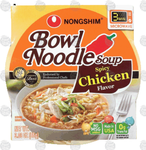 Nongshim bowl noodle soup, spicy chicken flavor 3.03 ounce