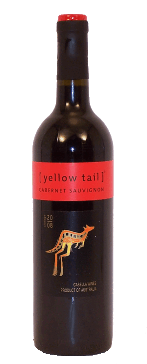 Yellow Tail cabernet sauvignon, south eastern australia, 13.5% alc./vol. 750 milliliter