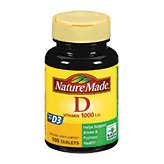 Nature Made d3 1000 IU dietary supplement tablets 100 count