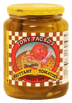 Tony Packo's brittany tomatoes, sweet hot 24 fluid ounce