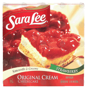 Sara Lee original cream cheesecake, strawberry 19 ounce