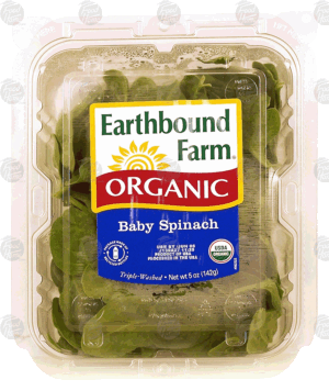 Earthbound Farm organic baby spinach 5 ounce