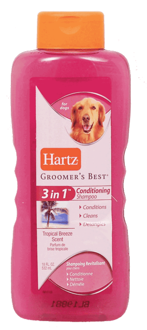 Hartz Groomer's Best 3 in 1 conditioning, conditions, cleans, detangles, tropical breeze scent 18 fluid ounce