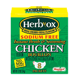 Herb-Ox Bouillon Packets Chicken Instant Broth & Seasoning Sodium Free 8 Ct 1.2 ounce