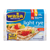 Wasa light rye crispbread made with 100% whole grain 9.5 ounce