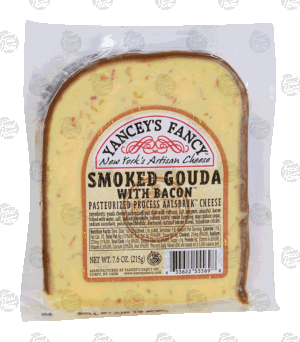 Yancey's Fancy New York's Artisan Cheese smoked gouda with bacon aalsbruk cheese 7.6 ounce