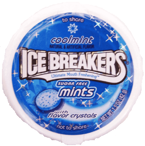 Ice Breakers sugar free ultimate breath freshening mints cool mint flavor with flavor crystals 1.5 ounce