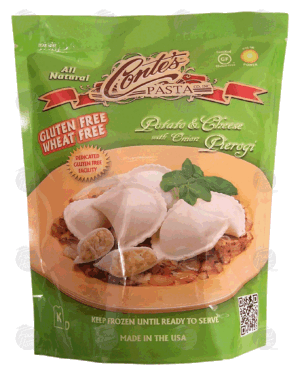 Conte's potato & cheese with onion pierogi, gluten free, wheat free 12 ounce