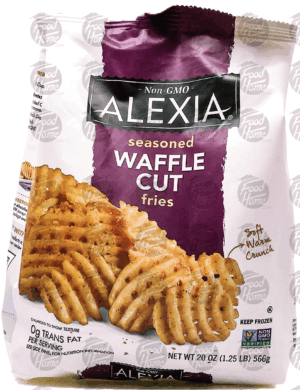 Alexia seasoned waffle cut fries, frozen bag 20 ounce