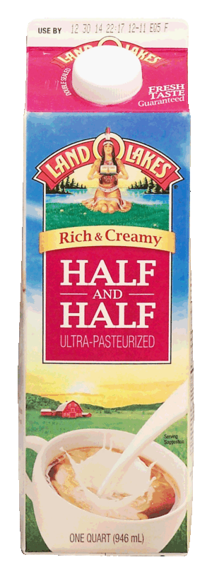 Land O Lakes(R) rich & creamy half and half, ultra-pasteurized 1 quart