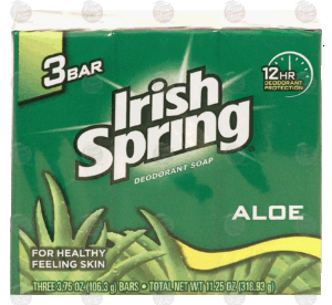 Irish Spring Deodorant Soap soap bars with aloe 3 count