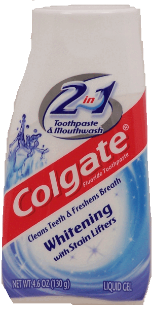 Colgate 2 In 1 whitening with tartar control fluoride toothpaste, liquid gel 4.6 ounce