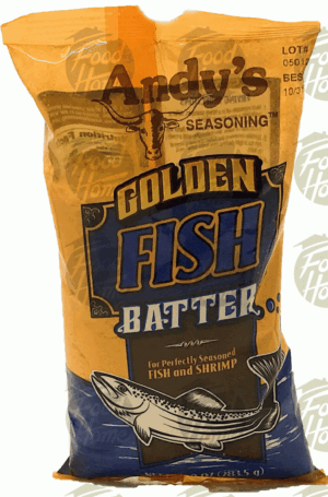 Andy's golden fish batter seasoning for shrimp too 10 ounce