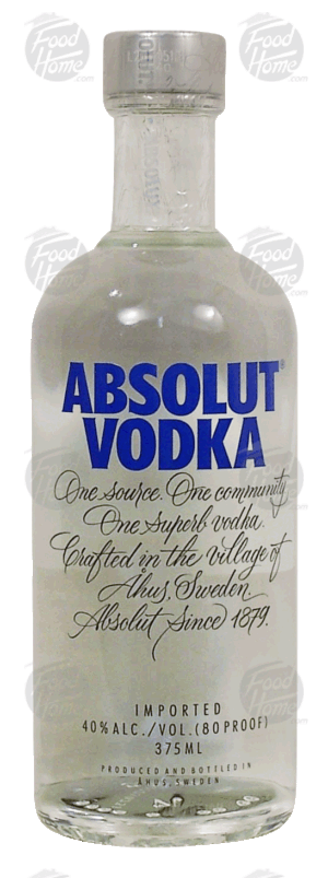 Absolut vodka, 40% alc. by vol. 375 milliliter