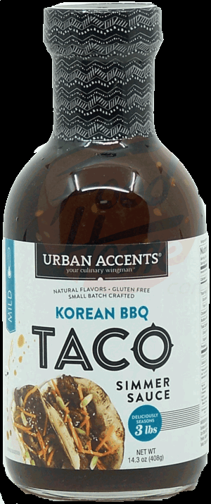 Urban Accents Simmer Sauce korean bbq taco, seasons 3-lbs. 14.3 fluid ounce