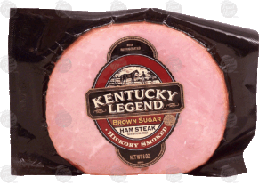 Kentucky Legend ham steak, brown sugar, hickory smoked 8 ounce