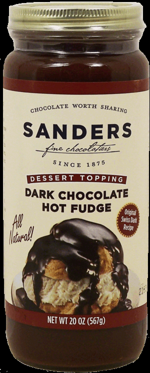 Sander's Dark Chocolate Hot Fudge (original Swiss dark recipe) 20 ounce