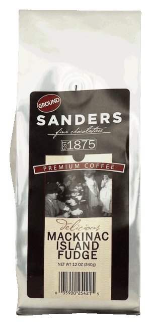 Sander's gound coffee, Mackinac Island Fudge 12 ounce