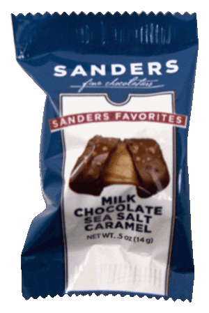 Sander's milk chocolate sea salt caramel piece 0.5 ounce