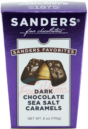 Sander's fine chocolatiers dark chocolate sea salt caramels 6 ounce