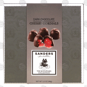 Sander's The Boulevard Collection dark chocolate cherry cordials 3.5 ounce