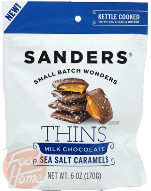 Sander's Thins milk chocolate sea salt caramels 6 ounce