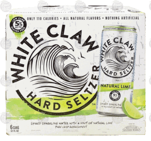 White Claw hard seltzer with lime, 5% alc. by vol., 12-fl. oz. cans 6 pack