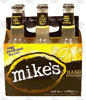 Mike's hard lemonade alcoholic beverage, 5.2% alc/vol, 6 12-ounce glass bottles 6 pack