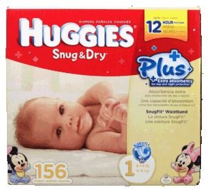 Huggies Snug & Dry baby diapers, size 1, 8 to 14-lb. 156 count
