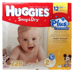 Huggies Snug & Dry baby diapers, size 2, 12-18lb. 228 count