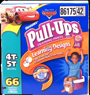 Huggies Pull-ups 4T-5T training pants with learning designs, 38+ lbs. 66 count