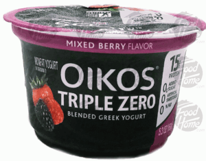 Dannon Oikos mixed berry blended greek yogurt, cup 5.3 ounce