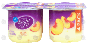 Dannon Light & Fit peach flavored nonfat yogurt, 5.3-oz. 4 pack