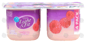 Dannon Light & Fit raspberry nonfat yogurt, 5.3-oz 4 pack