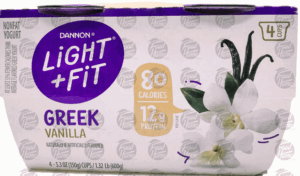 Dannon Light & Fit vanilla greek, 4 pk., cup 21.2 ounce