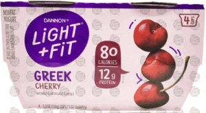 Dannon Light & Fit cherry greek style yogurt, 5.3-oz 4 pack