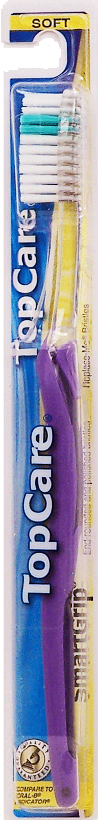 Top Care Smartgrip Contour soft bristle toothbrush, no-slip grip 1 count
