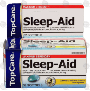 Top Care Sleep-Aid maximum strength nighttime liquidcaps, 32 softgels 32 count
