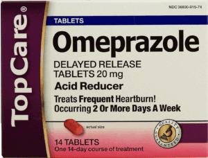 Top Care omeprazole 20-mg, delayed release tablets, acid reducer 14 count