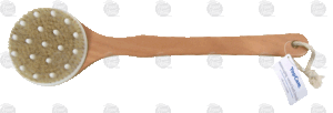 Top Care massaging wood bath brush with wood handle 1 count