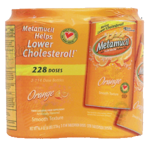 Metamucil fiber laxative/supplement 228 doses, orange smooth texture 96.4 ounce
