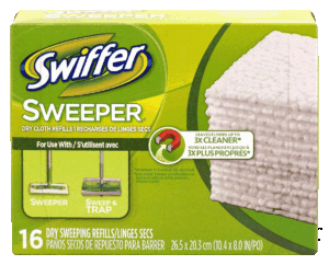 Swiffer Sweeper dry cloth sweeping refills, 8 x 10.4 in. 16 count