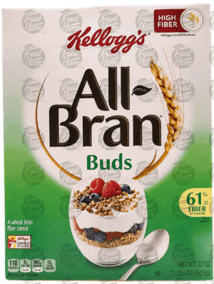 Kellogg's All-Bran Buds wheat bran fiber breakfast cereal 22 ounce