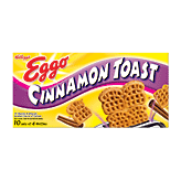 Kellogg's Eggo cinnamon toast waffles, 10 sets of 4 waffles 10.75 ounce