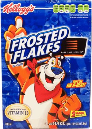 Kellogg's Frosted Flakes sweetened corn flakes, 2 bags 61.9 ounce