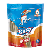 Busy Bone fun twisted shaped bones with meaty middle, small/medium 6 count